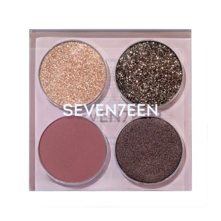 SEVENTEEN Vibrant Eyes Quad Palette No.07 Nude Poetry - Image 3