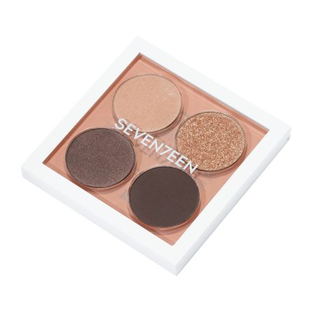 SEVENTEEN Vibrant Eyes Quad Palette No.08 Grey Secret - Image 3